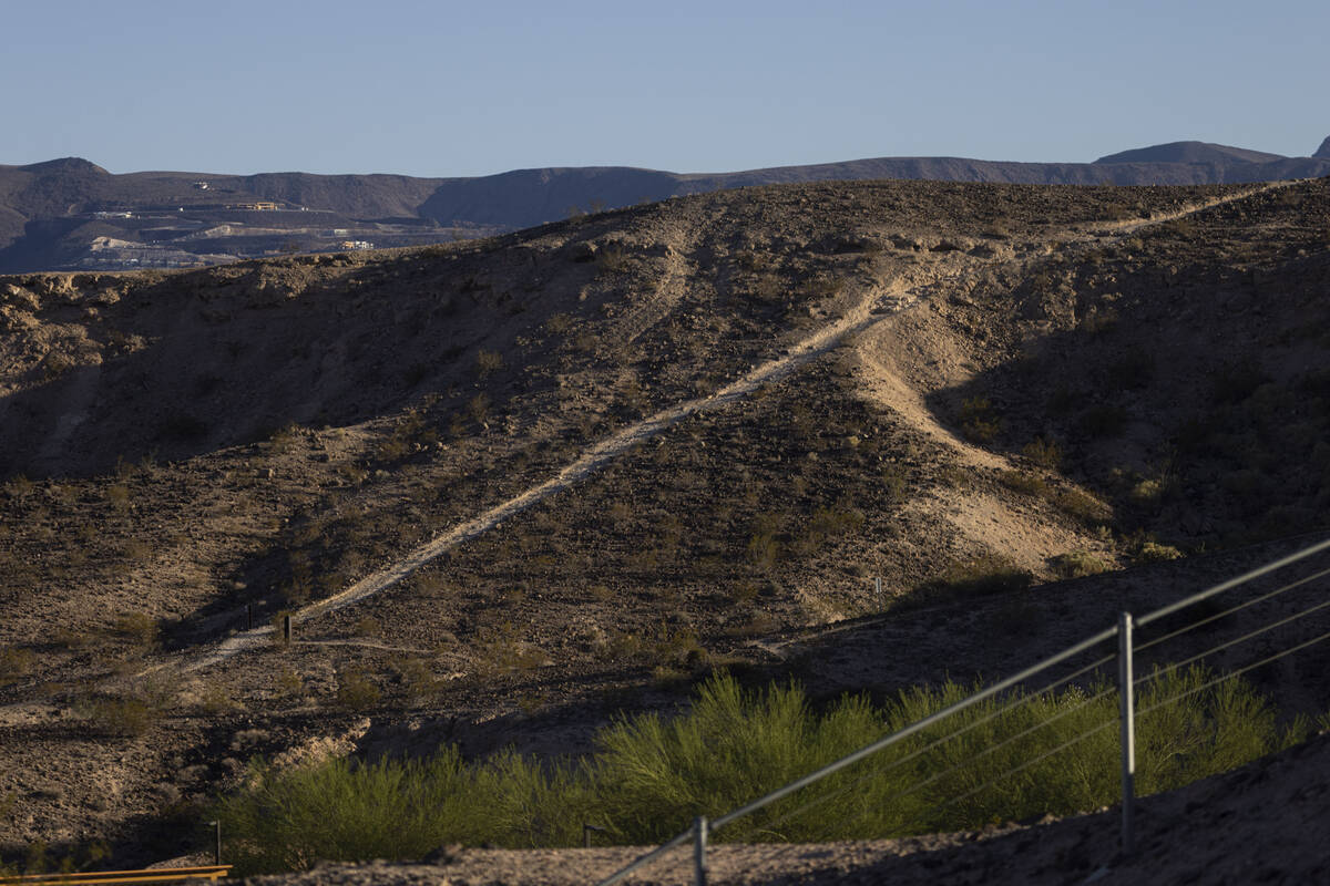 Trails are seen around the Whitney Mesa Nature Preserve on Wednesday, Sept. 25, 2024, in Hender ...