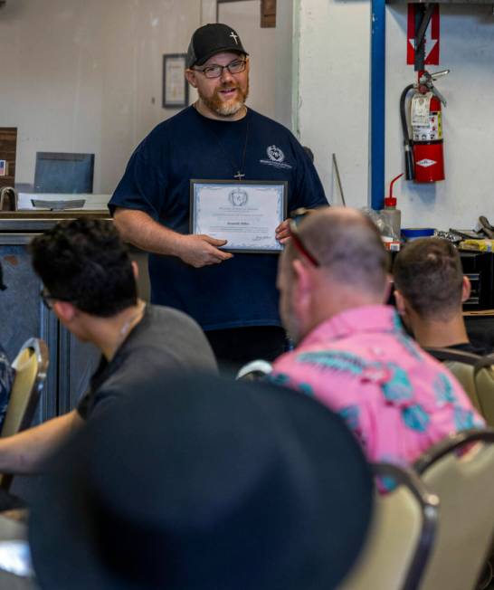 Greg Gilbert speaks about the graduates he is honoring as the founder of the Welding School of ...