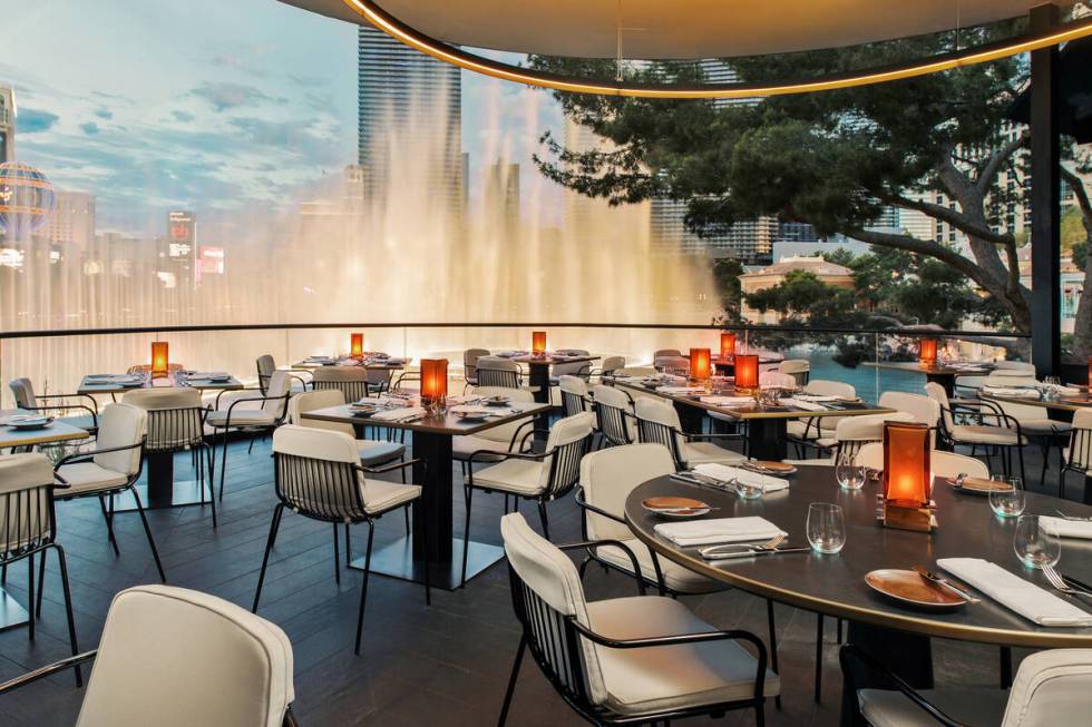 The terrace at Spago in Bellagio on the Las Vegas Strip. (MGM Resorts)