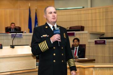 Scott Vivier was sworn in as the Henderson Fire Department's fire chief on Tuesday, Oct. 1, 202 ...