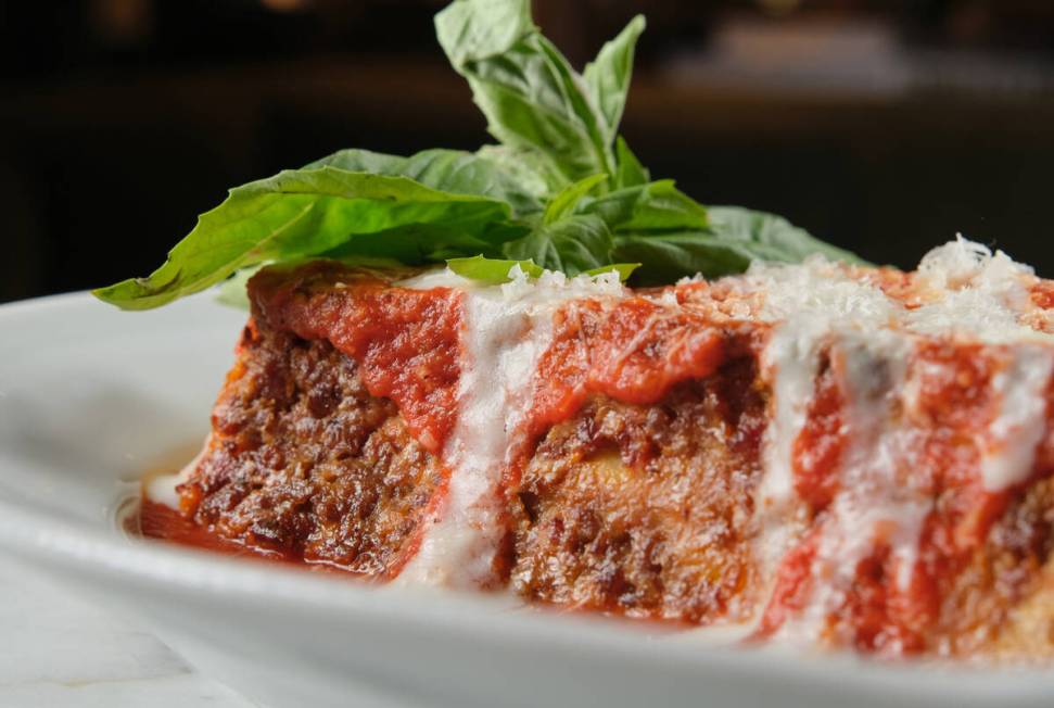 The 20-layer lasagna from Zio's, a new Italian restaurant set to open on Oct. 8, 2024, in the R ...