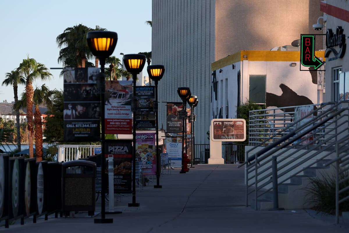 The riverwalk is seen Tuesday, Sept. 17, 2024, in Laughlin. (Ellen Schmidt/Las Vegas Review-Jou ...