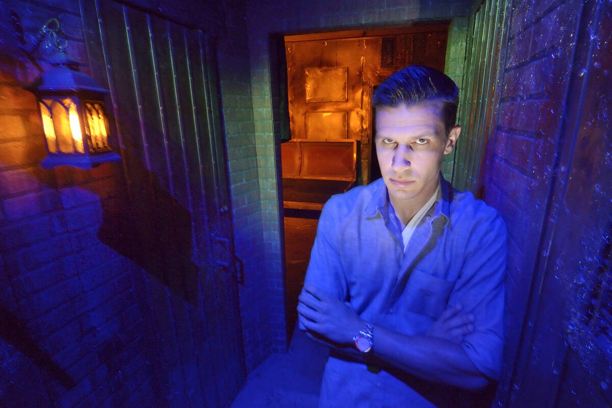 Jason Egan, owner and creator of Fright Dome, is shown at the haunted house in the Aventuredome ...