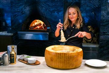 Chef Giada De Laurentiis celebrates the 10th anniversary of Giada restaurant with a pasta twirl ...