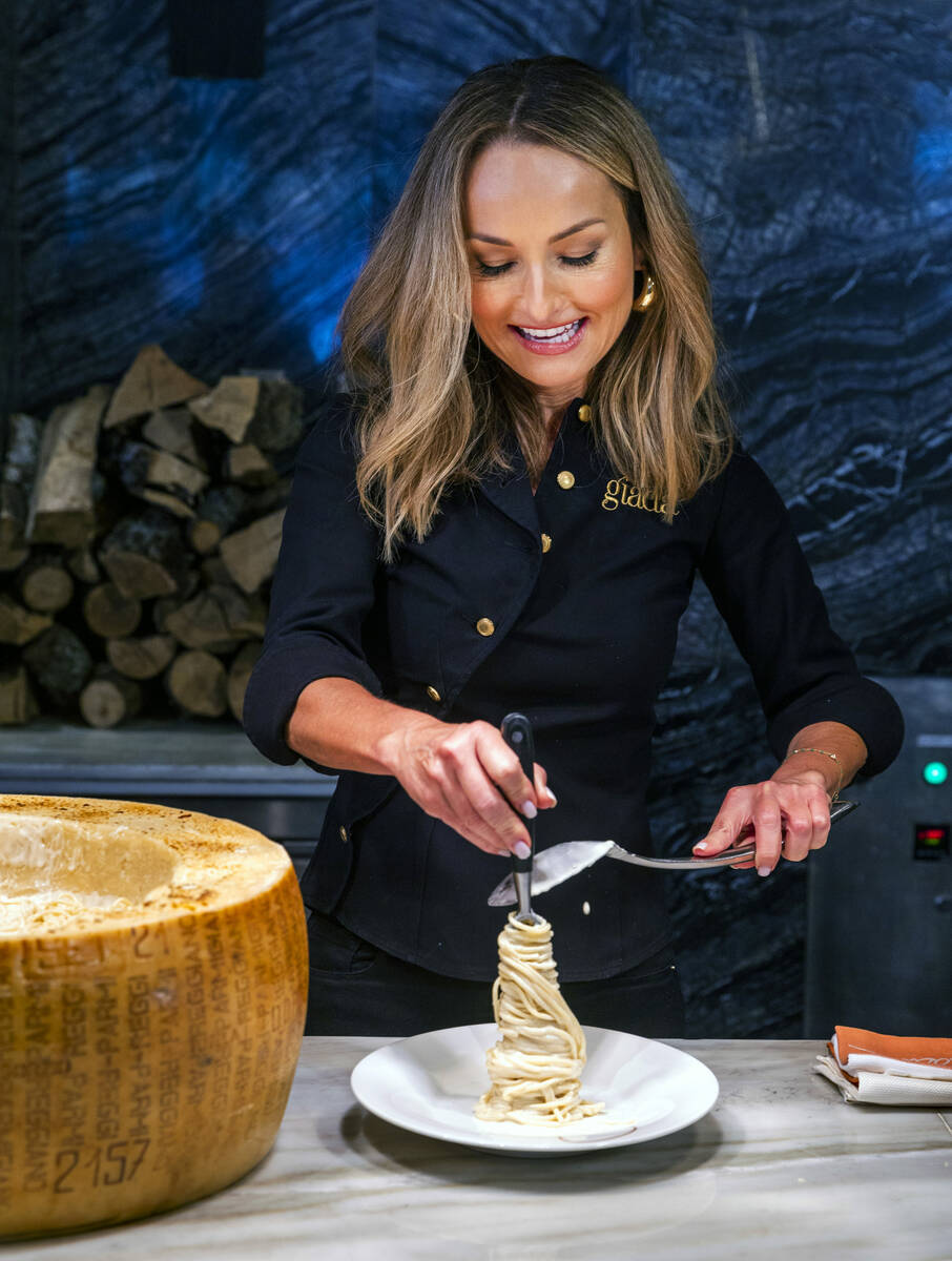 Chef Giada De Laurentiis celebrates the 10th anniversary of Giada restaurant with a pasta twirl ...