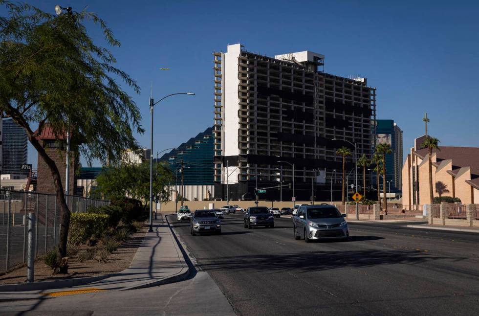 The Tropicana, slated to be imploded on Oct. 9, is pictured off of Giles Street on Thursday, Oc ...