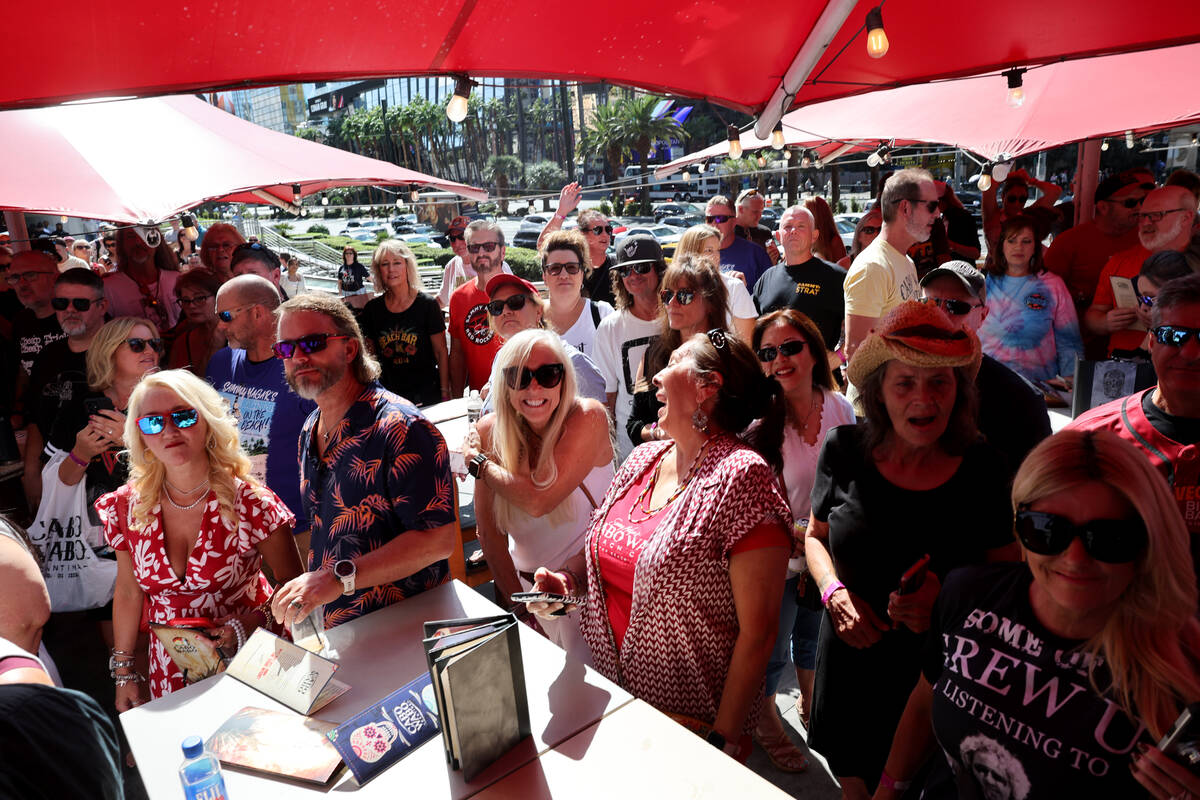 Fans of Sammy Hagar wait to see him receive Key to the Las Vegas Strip at Cabo Wabo Cantina at ...