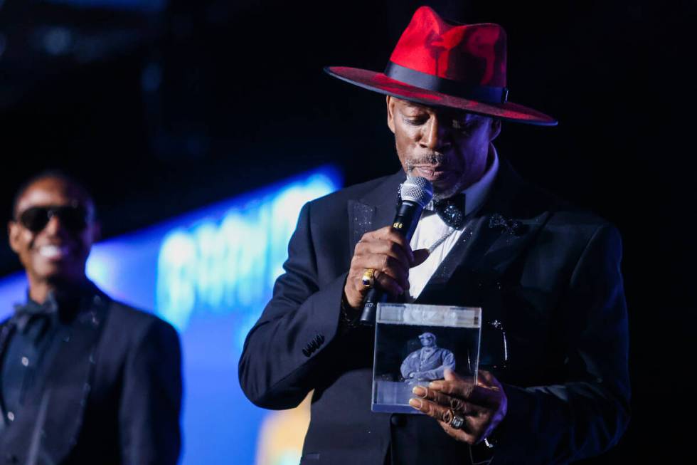 Grandmaster Caz holds his award during the Paid in Full Foundation’s Hip Hop Grandmaster ...