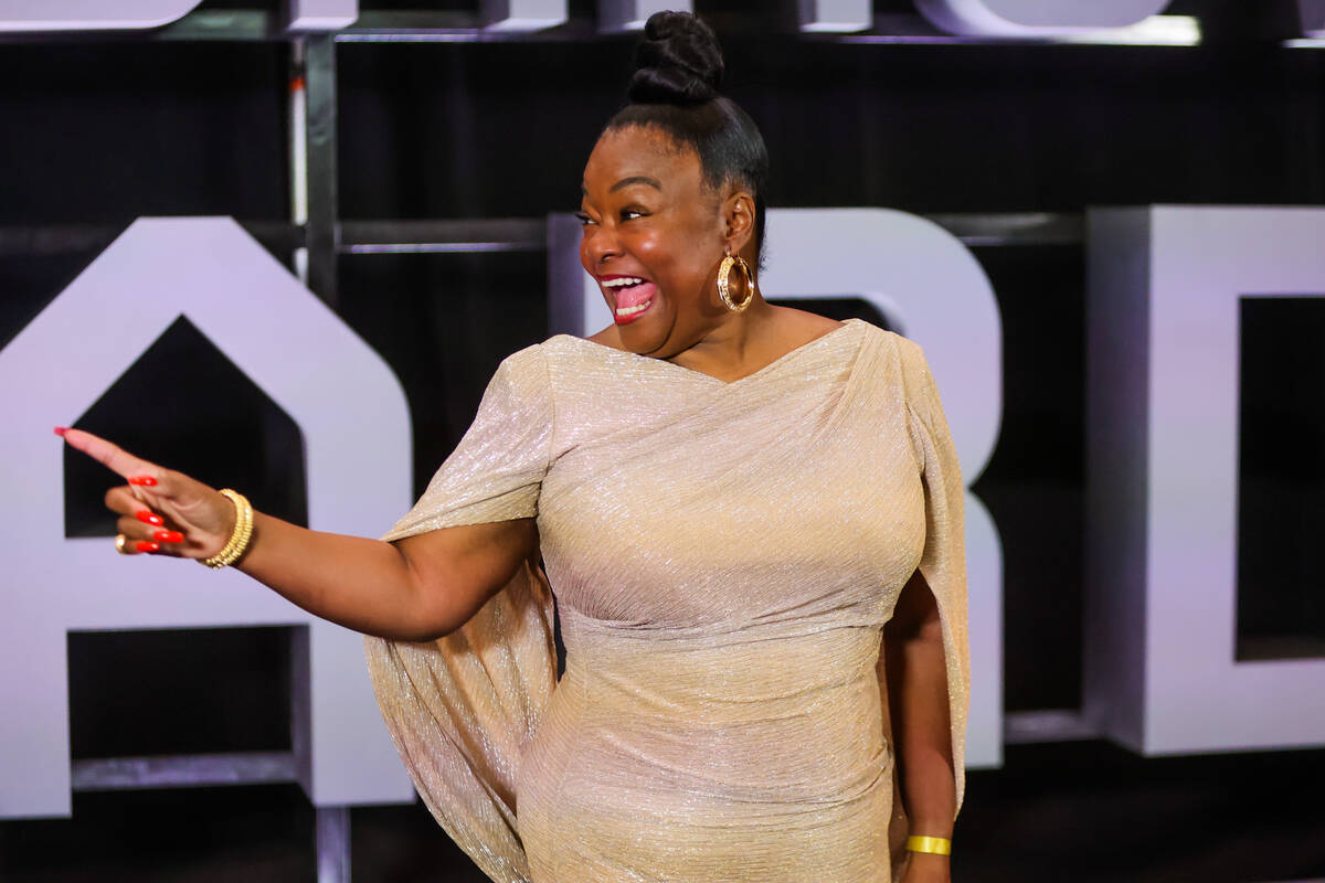 Roxanne Shante jokes on the red carpet during the Paid in Full Foundation’s Hip Hop Gran ...