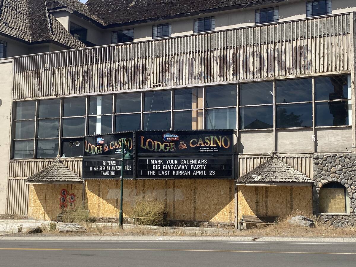 The shuttered Tahoe Biltmore casino in Crystal Bay, Nevada, is seen Sunday, Sept. 15, 2024. (El ...