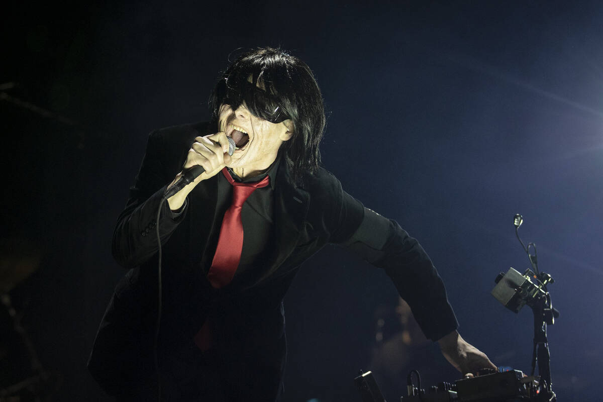 Gerard Way, lead singer of My Chemical Romance, performs the headlining set during When We Were ...