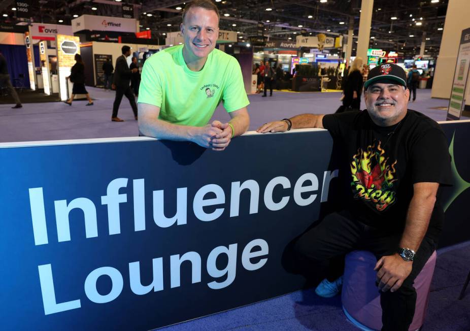 Jared Scott of Jackpot J Slots, left, and J.J. Feregrino of Uncle J Slots pose in the influence ...