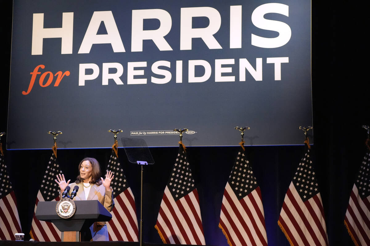 Vice President Kamala Harris delivers remarks at a campaign event in Pittsfield, Mass., Saturda ...