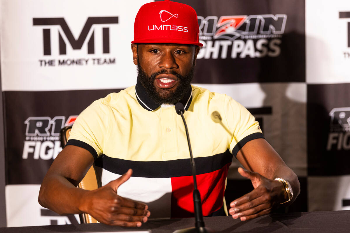 Floyd Mayweather, seen in June 2022 in Las Vegas. (Chase Stevens/Las Vegas Review-Journal)