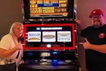 Jennifer and William of Wylie, Texas, won $104,611 on an oversized Double Jackpot Triple Blazin ...