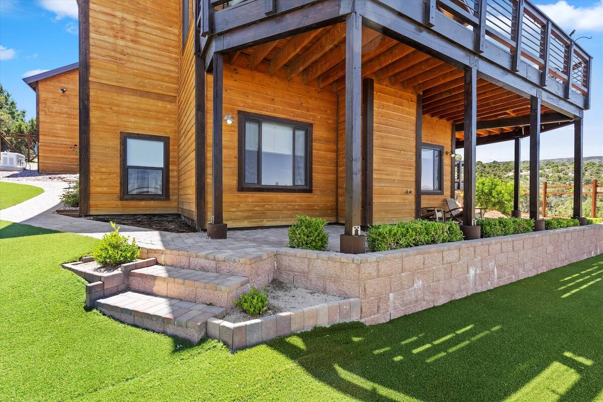 The home has a second-level balcony. (Mt. Charleston Realty Inc.)