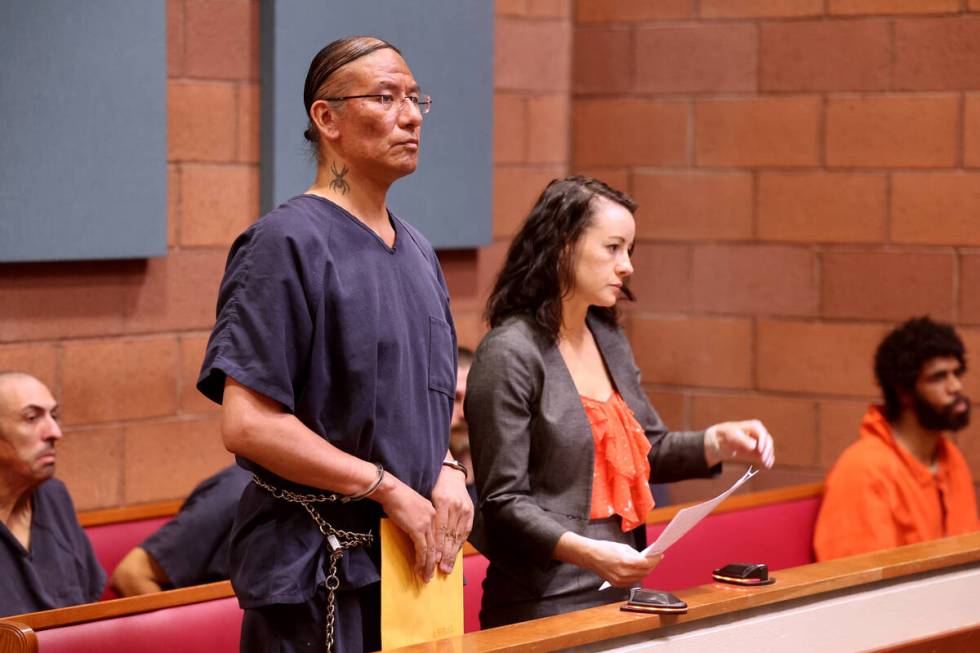 Alleged cult leader Nathan Chasing Horse appears in North Las Vegas Justice Court with Chief De ...