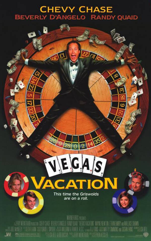 Chevy Chase is shown in a promotional illustration for the motion picture "Vegas Vacation" in t ...