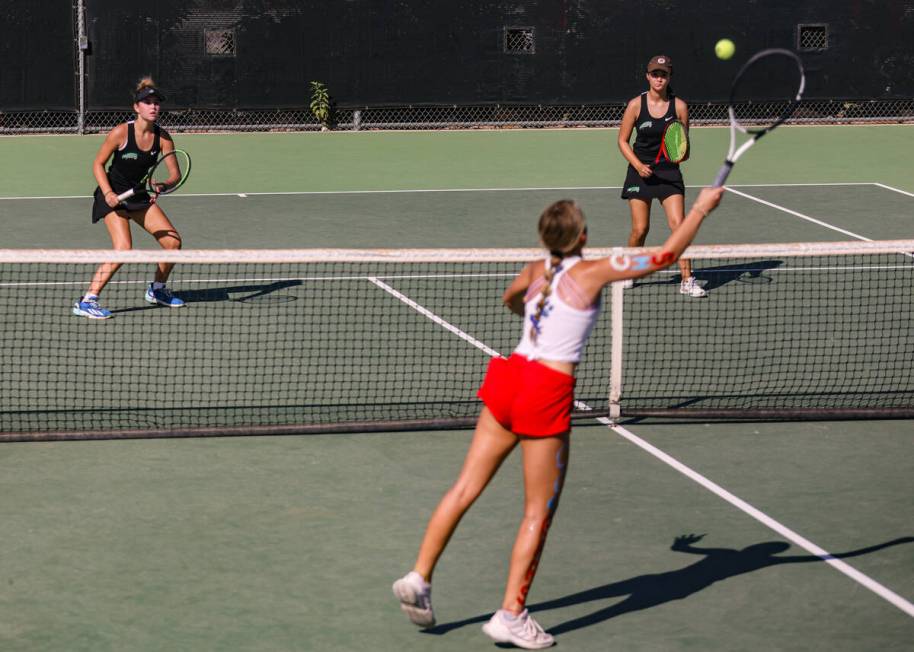 Coronado High School’s Gigi Smart returns the ball to Palo Verde High School’s Co ...