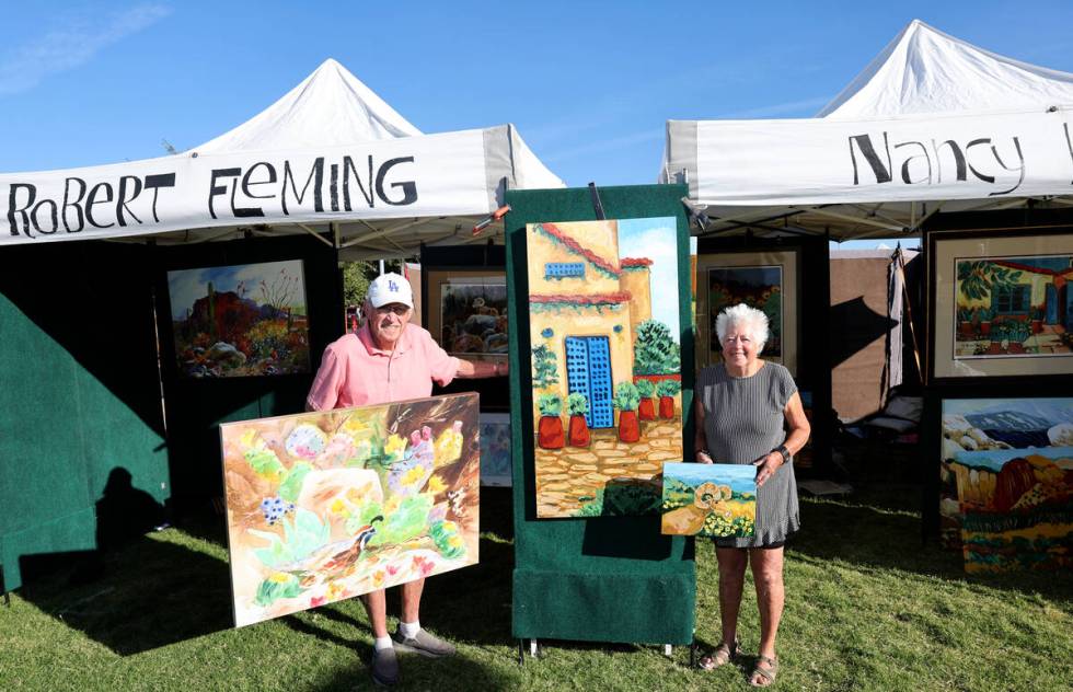 Husband and wife artists Robert Fleming and Nancy Lynn of Palm Springs, Calif. show their next ...