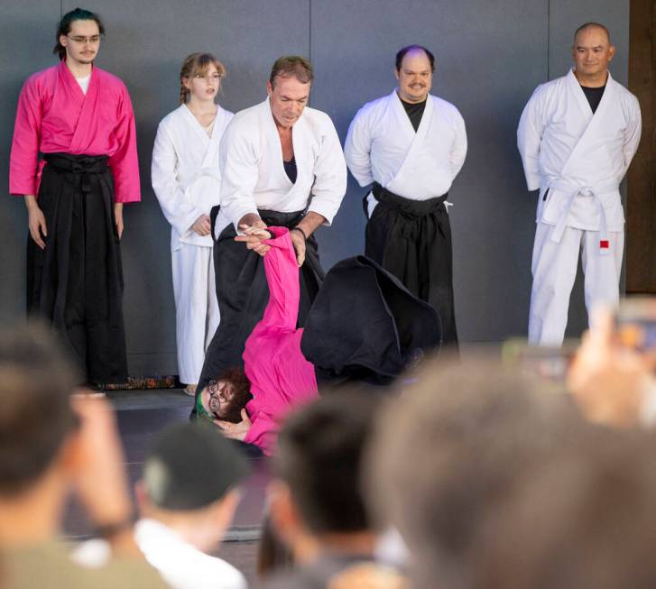 Members of Henderson Aikido & Yoga give demonstrations during the Aki Matsuri Japanese Fest ...