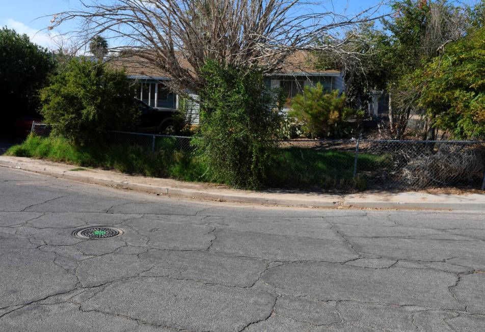 A house near the sunken road at the Windsor Park community is pictured, on Thursday, Oct. 10, 2 ...