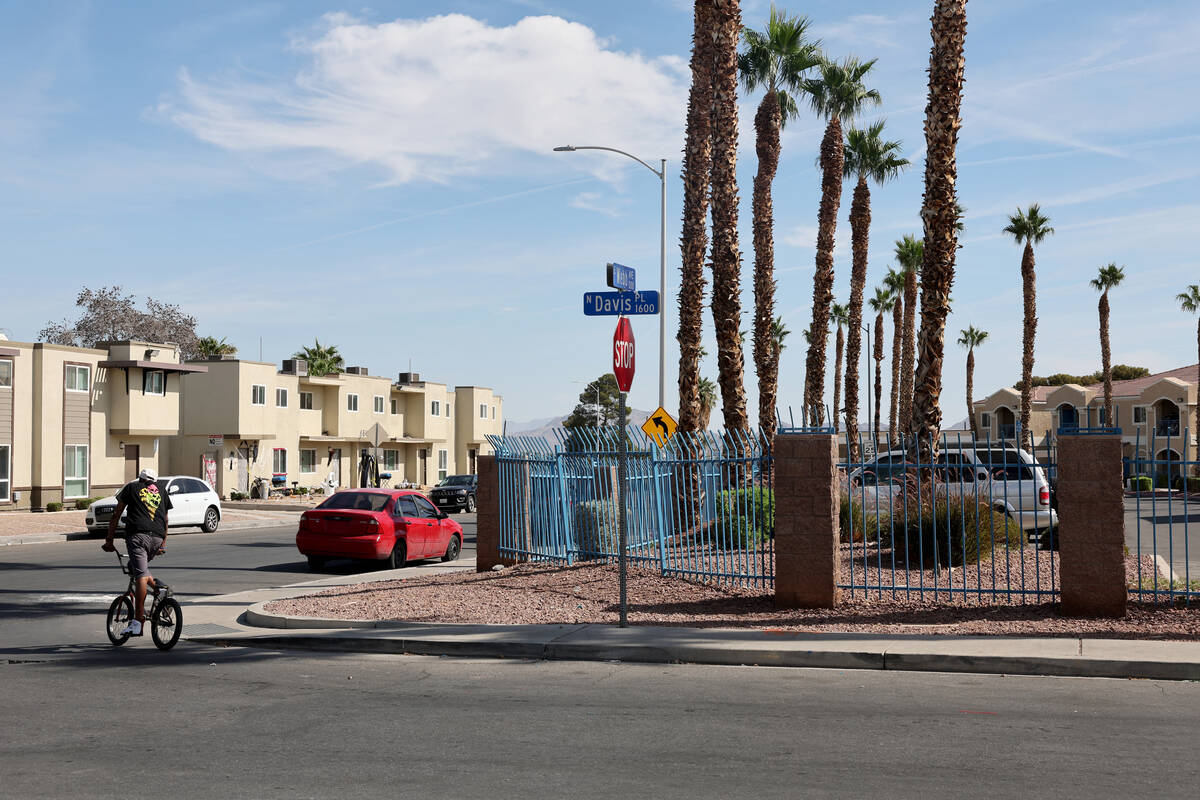 The intersection of Webb Avenue and Davis Place in North Las Vegas is shown Friday, Oct. 11, 20 ...