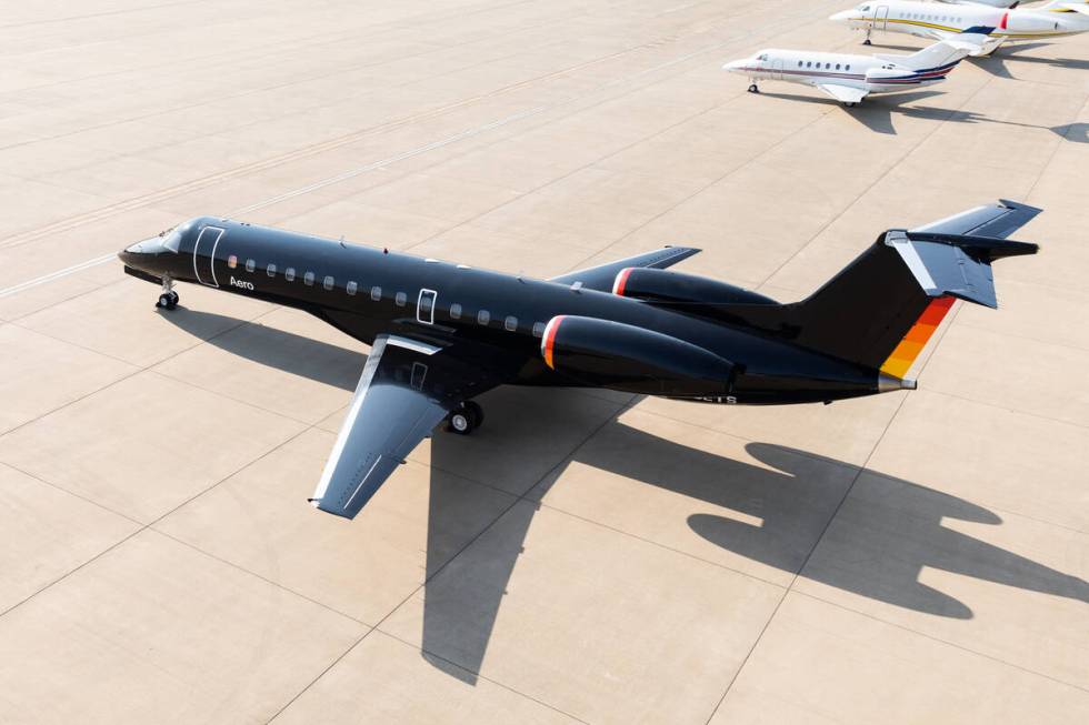 Aero's sleek black Embraer EJR135 twin-engine jets will arrive and depart from private terminal ...