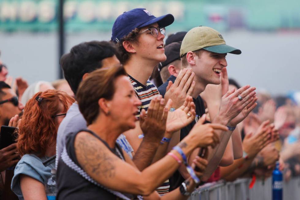 Festival attendees take in a Pinback set during the Best Friends Forever Festival at the Downto ...