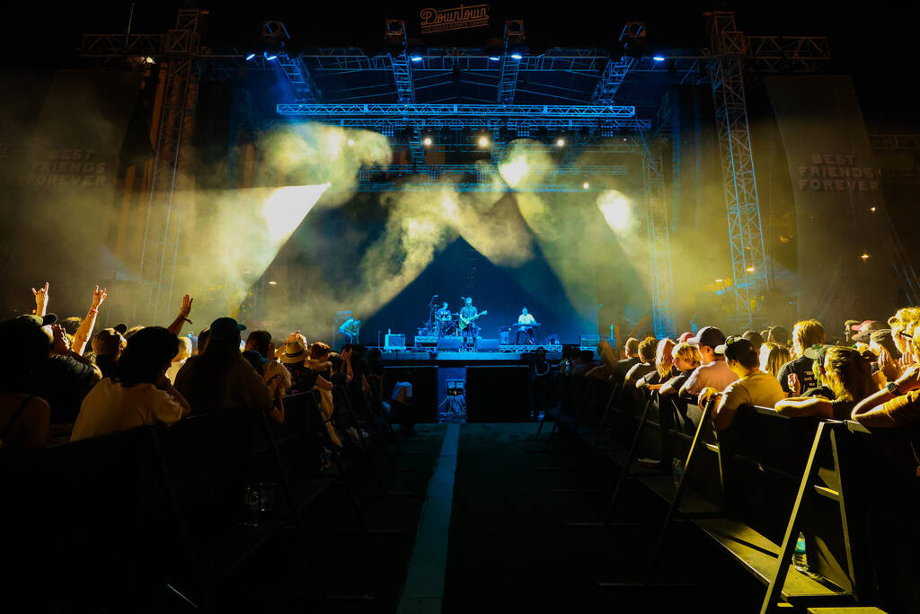 Pinback performs a set during the Best Friends Forever Festival at the Downtown Las Vegas Event ...