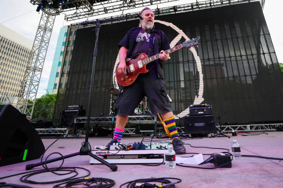 Pinback performs a set during the Best Friends Forever Festival at the Downtown Las Vegas Event ...