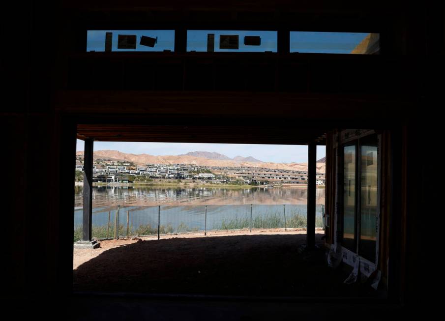 The view from lakeside custom home at South Shore Lake Las Vegas, on Friday, Oct. 11, 2024, in ...