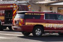 Las Vegas Fire & Rescue. (Bizuayehu Tesfaye/Las Vegas Review-Journal) @bizutesfaye