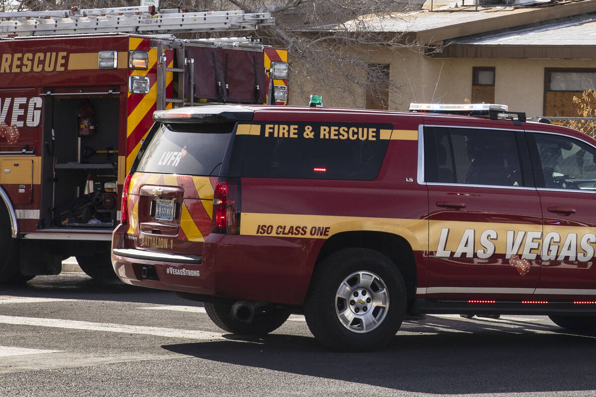 Las Vegas Fire & Rescue. (Bizuayehu Tesfaye/Las Vegas Review-Journal) @bizutesfaye