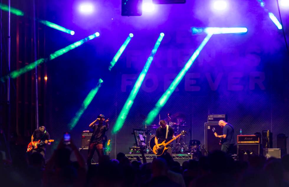 Drug Church performs during the final night of Best Friends Forever Festival at the Downtown La ...