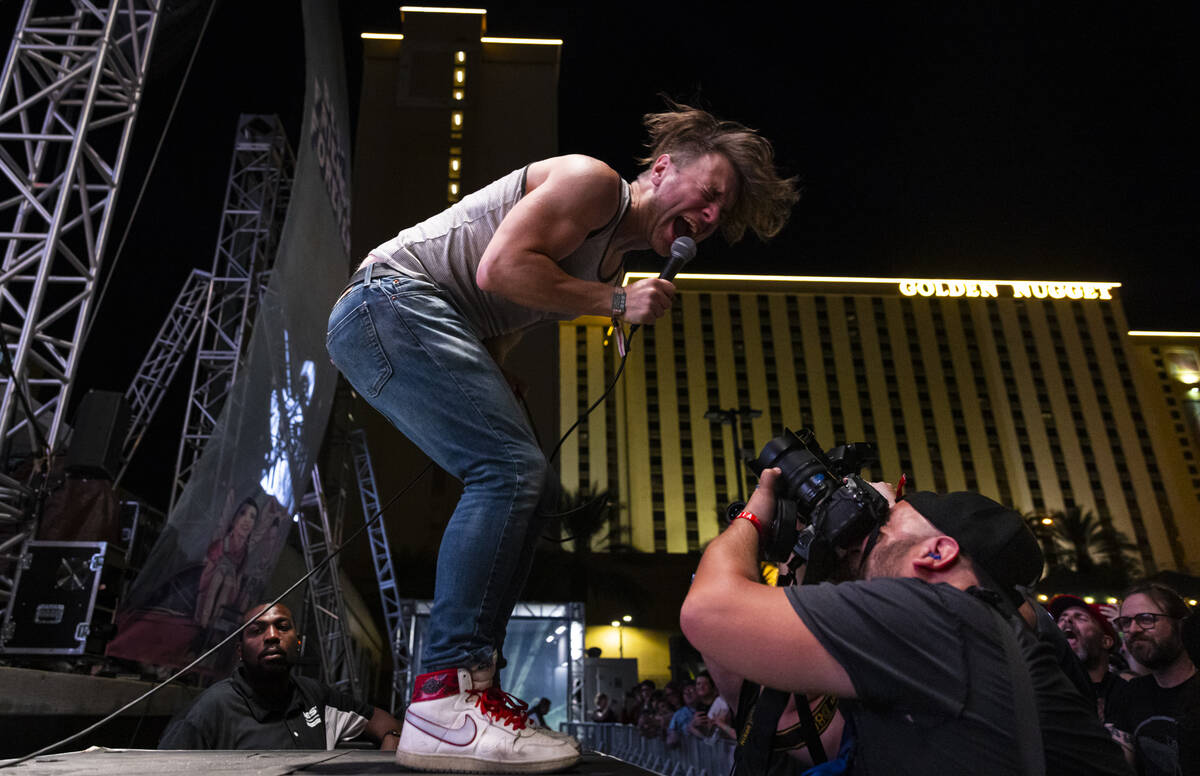 Johnny Whitney of The Blood Brothers performs during the final night of Best Friends Forever F ...