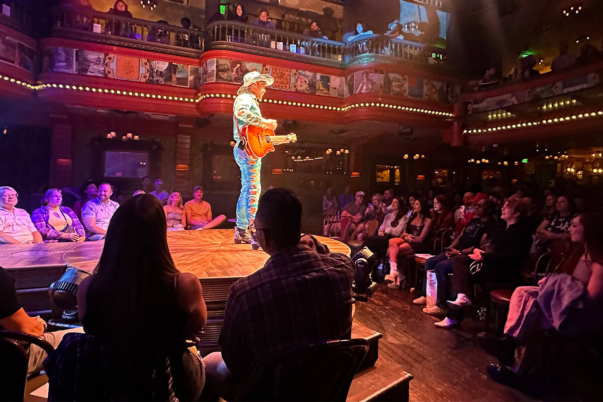 Colin Cahill is Blue Jackson in the fifth-anniversary performance of "Atomic Saloon Show" at Gr ...