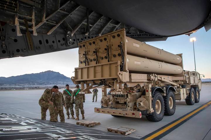 FILE - This image provided by the U.S. Air Force shows the U.S. Army Terminal High Altitude Are ...