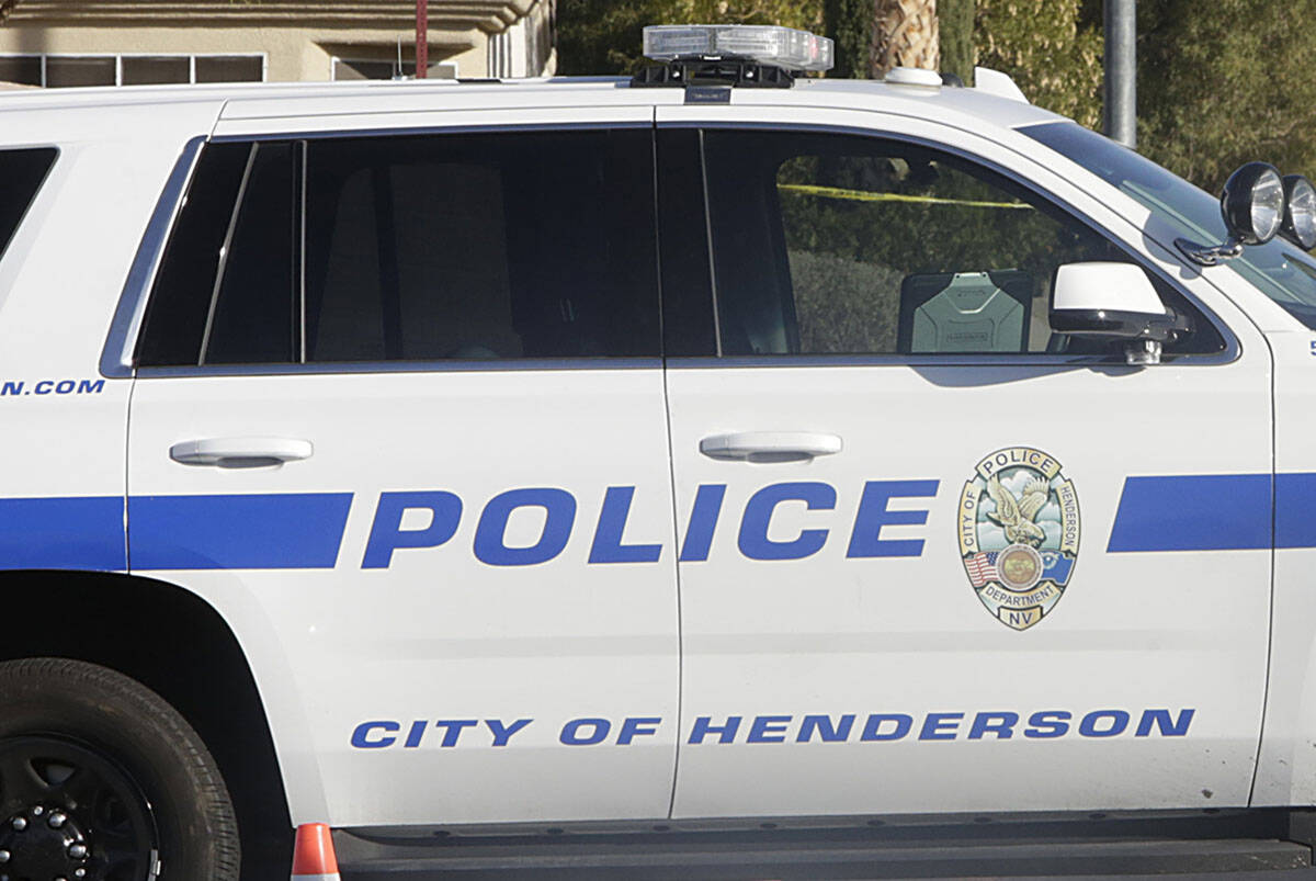 FILE - Henderson Police Department vehicle. (Bizuayehu Tesfaye/Las Vegas Review-Journal) @bizut ...