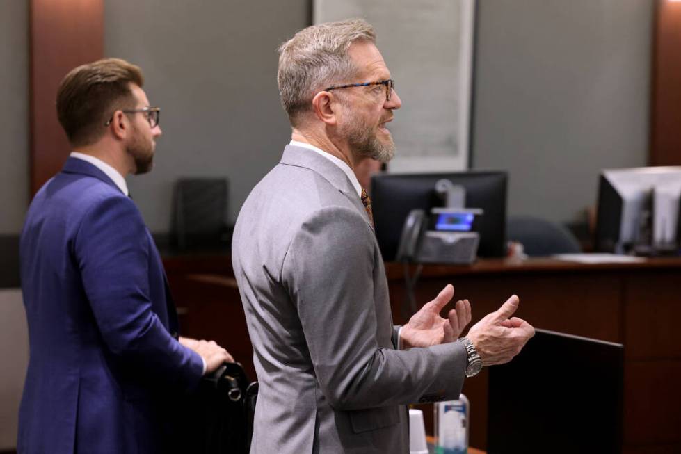 Robert Draskovich argues in court during a hearing for his client Robert Telles at the Regional ...