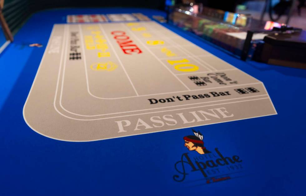 A craps table is seen at Binion’s on Thursday, Oct. 10, 2024, in downtown Las Vegas. (Ch ...