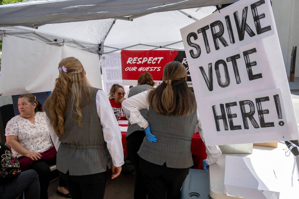 Sheraton Grand Hotel workers represented by United Here Local 49, a union that represents hospi ...