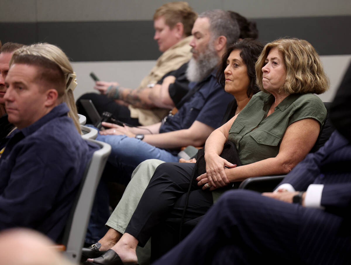 Family of murder victim Jeff German, sisters Julie Smith, right, and Jill Zwerg react as Robert ...