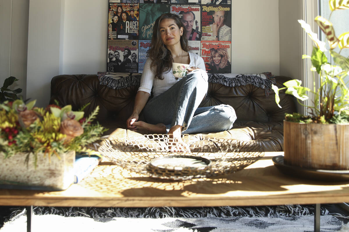 Headspace meditation teacher Rosie Acosta poses for a portrait in her living room, Monday, Sept ...