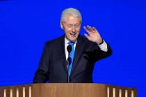 Former President Bill Clinton speaks during the Democratic National Convention Wednesday, Aug. ...