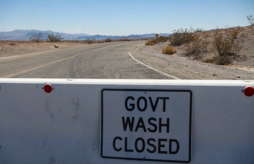 The road to Government Wash in the Lake Mead National Recreation Area in Boulder City, Tuesday, ...