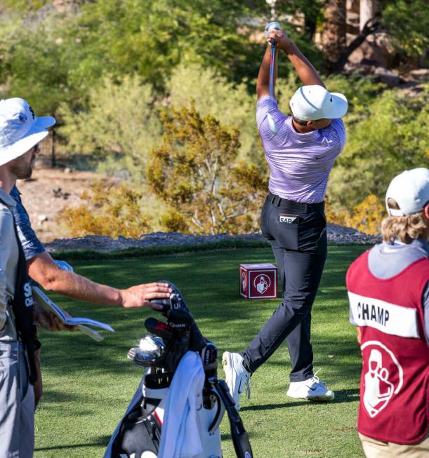 Cameron Champ tees off at hole #2 during the opening round of the Shriners Children's Open at T ...