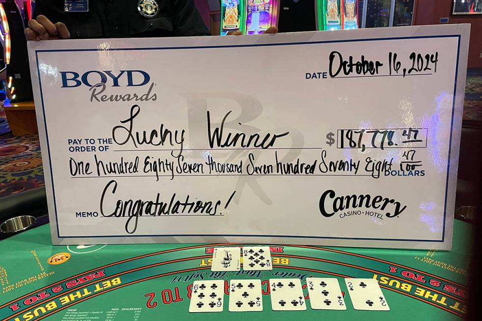 A Las Vegas player won $187,778 on Pai Gow Progressive on Wednesday, Oct. 16, 2024, at Cannery ...