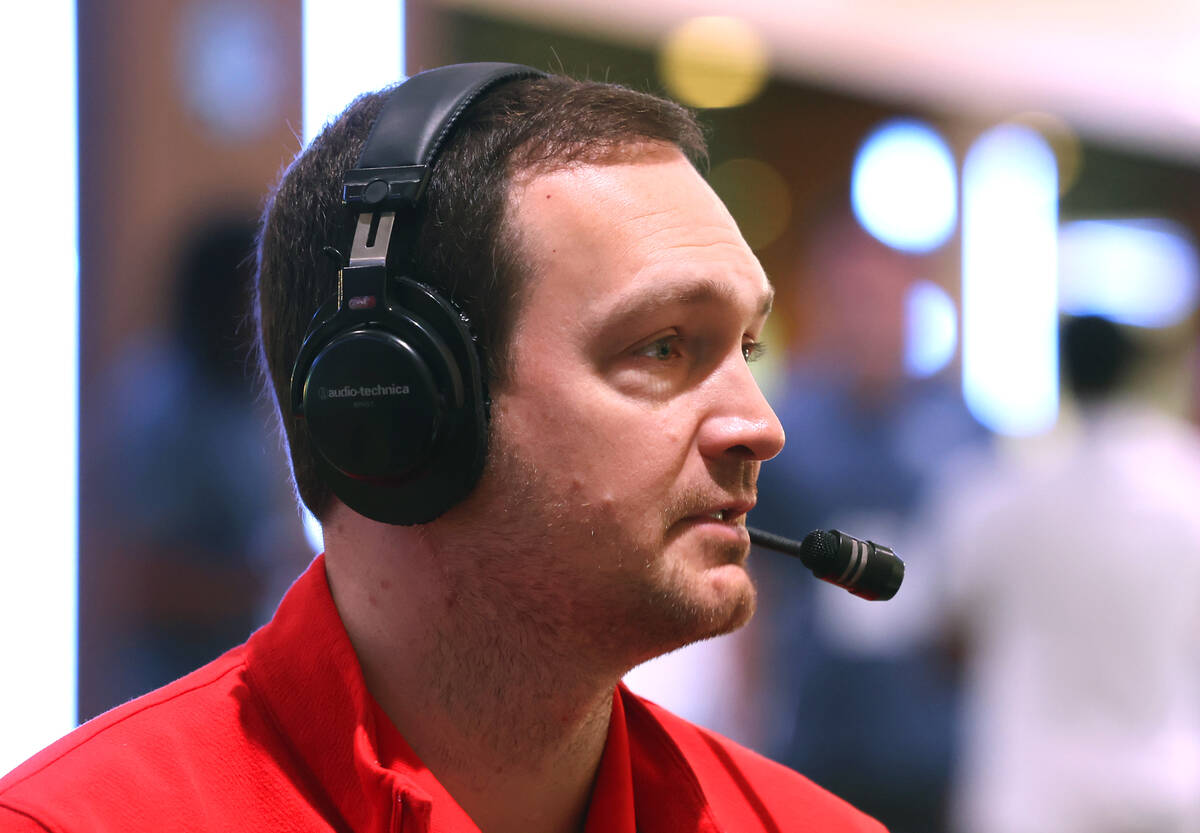 UNLV head coach Kevin Kruger speaks during the Mountain West Conference men's basketball media ...