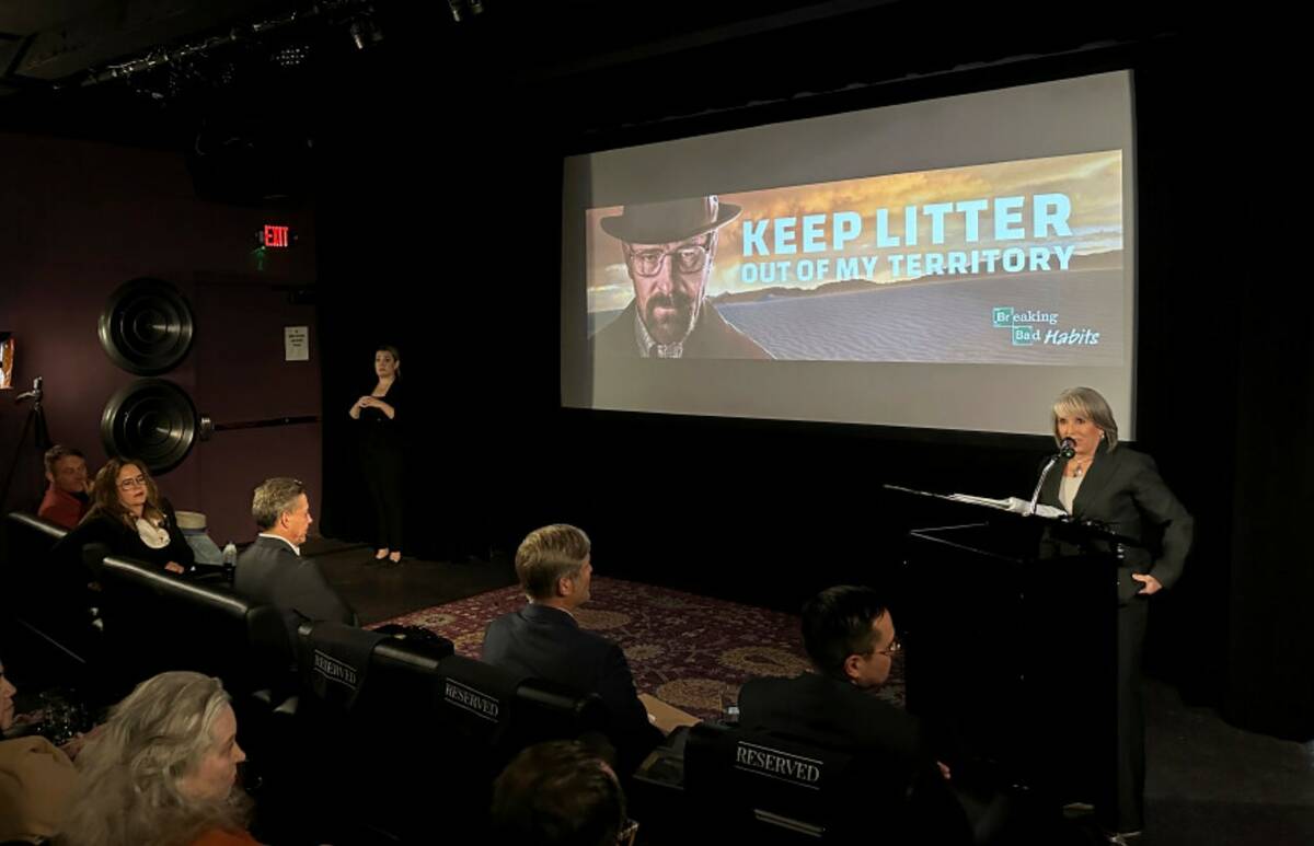 New Mexico Gov. Michelle Lujan Grisham introduces a public service ad campaign against litterin ...